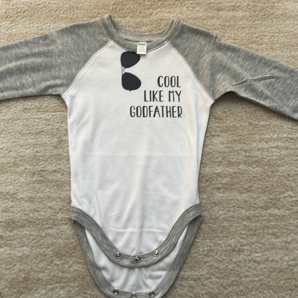 NWOT Cool like my godfather onesie!